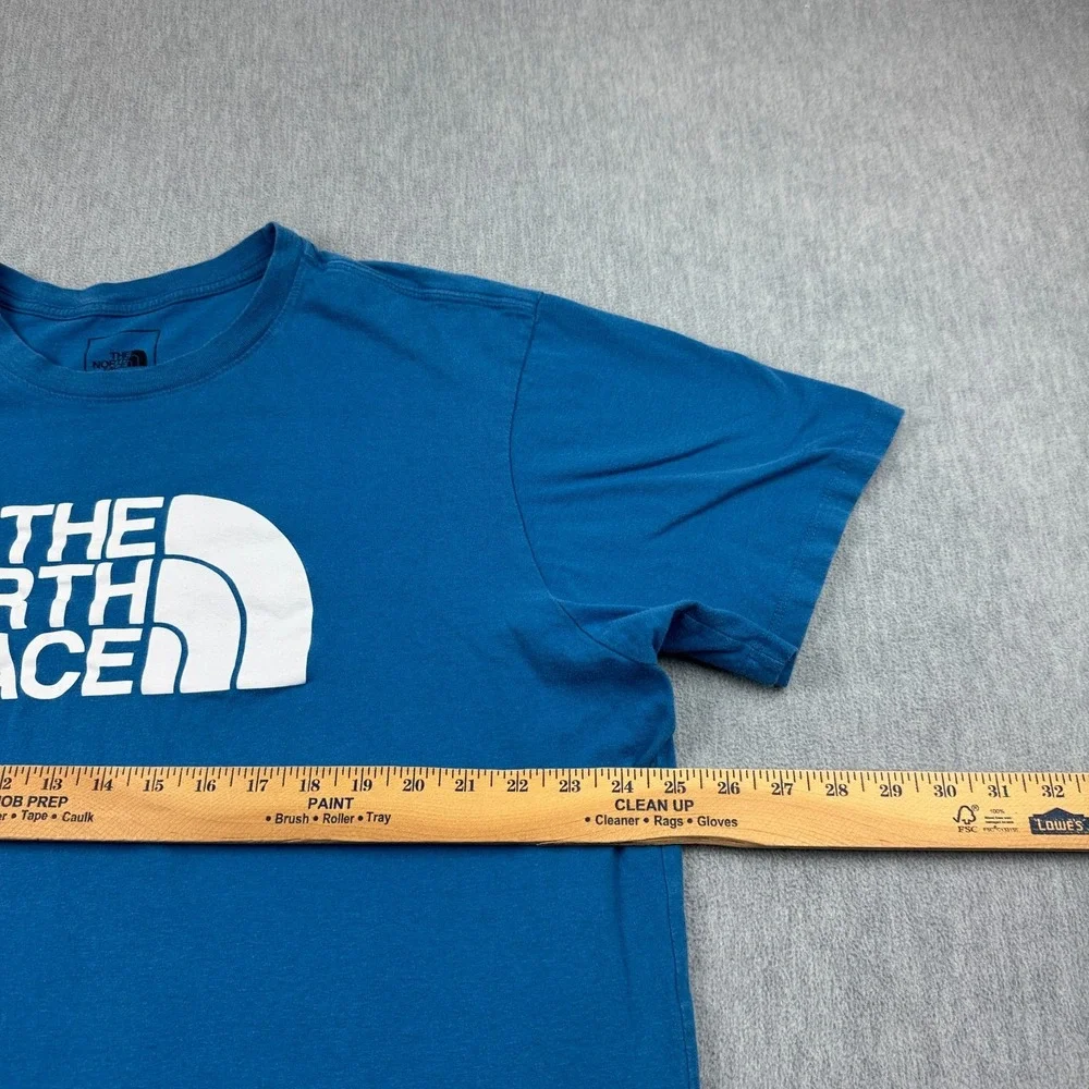 The North Face T Shirt Mens 2XL XXL Blue Easy Half Dome Short Sleeve‎ Logo Tee
